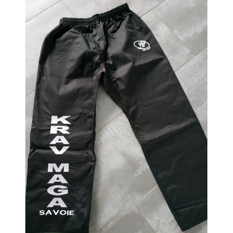 Permeabilidad perderse Platillo Pantalon Noir KRAVMAGA SAVOIE + Logo FEKM